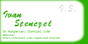 ivan stenczel business card